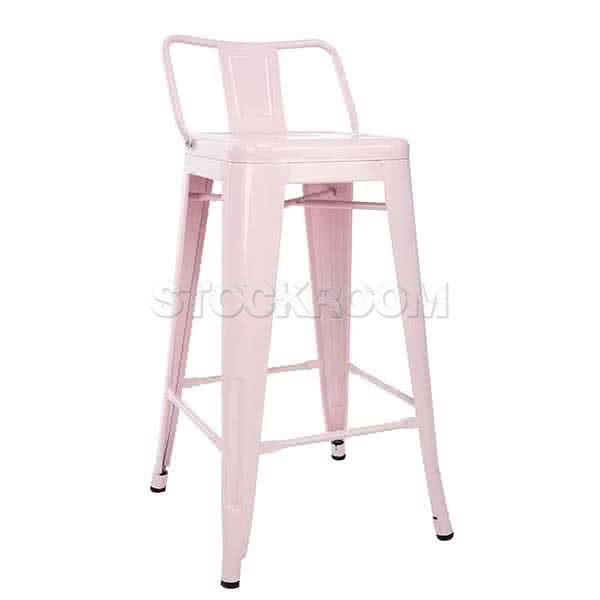 Xavier Pauchard Tolix Style Bar Stool - Mid-Back