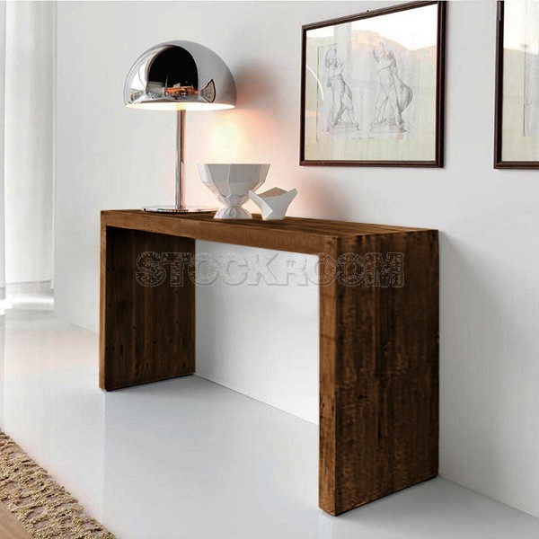 Zen Solid Recycled Elm Wood Console Table