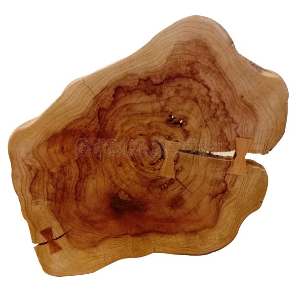 Zen Style Wood Slab Hairpin Side Table