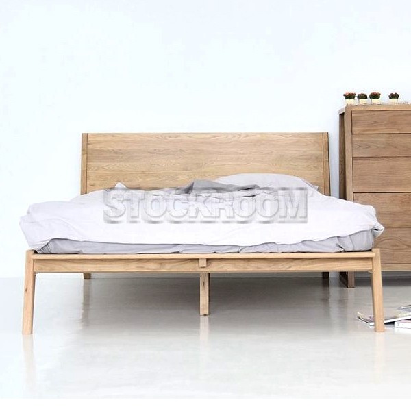 Zendra Solid Oak Wood Bed Frame