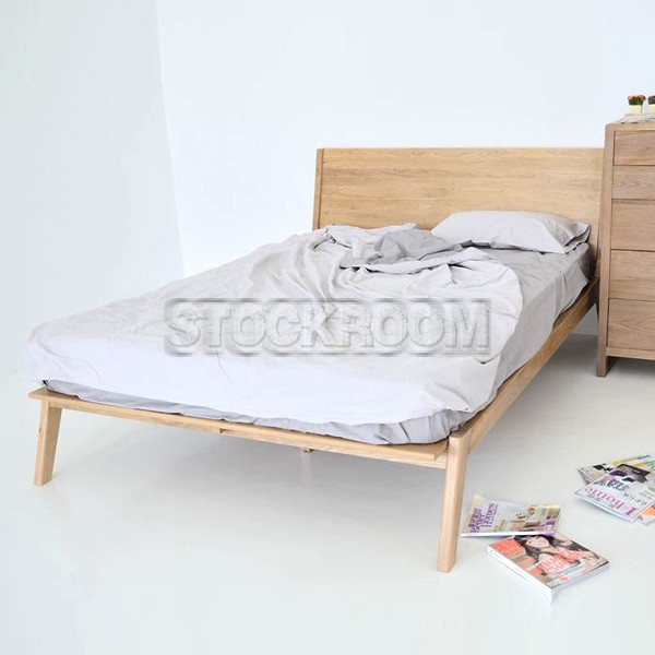 Zendra Solid Oak Wood Bed Frame