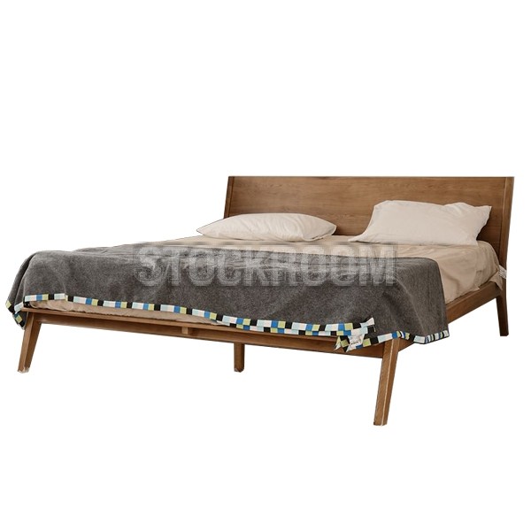 Zendra Solid Oak Wood Bed Frame