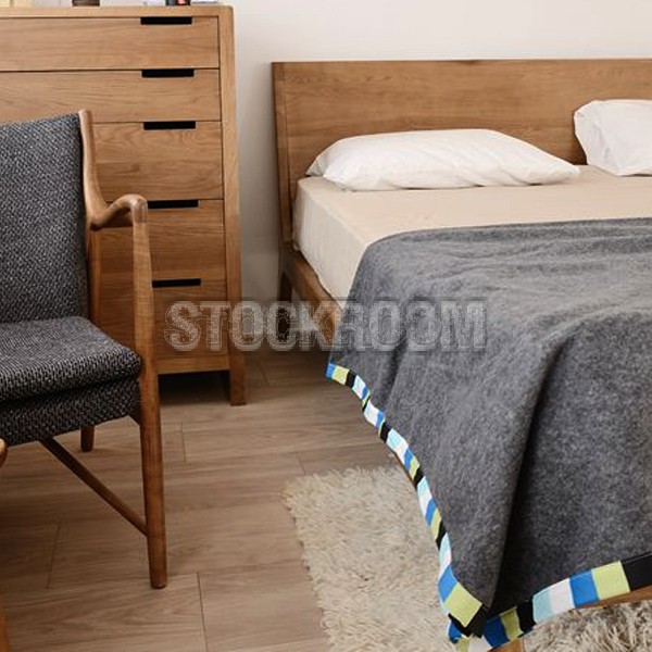 Zendra Solid Oak Wood Bed Frame