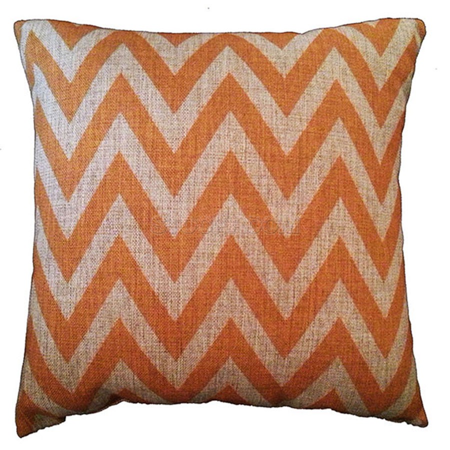 Zig-Zag Decorative Cushion - Red