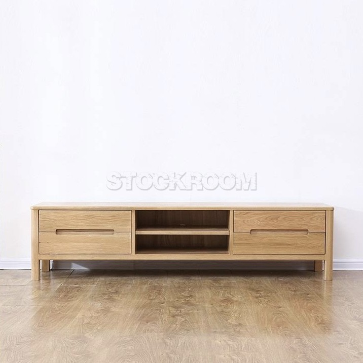 Zola Solid Oak Wood TV Cabinet