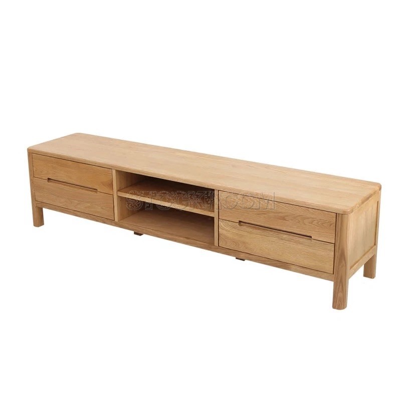 Zola Solid Oak Wood TV Cabinet