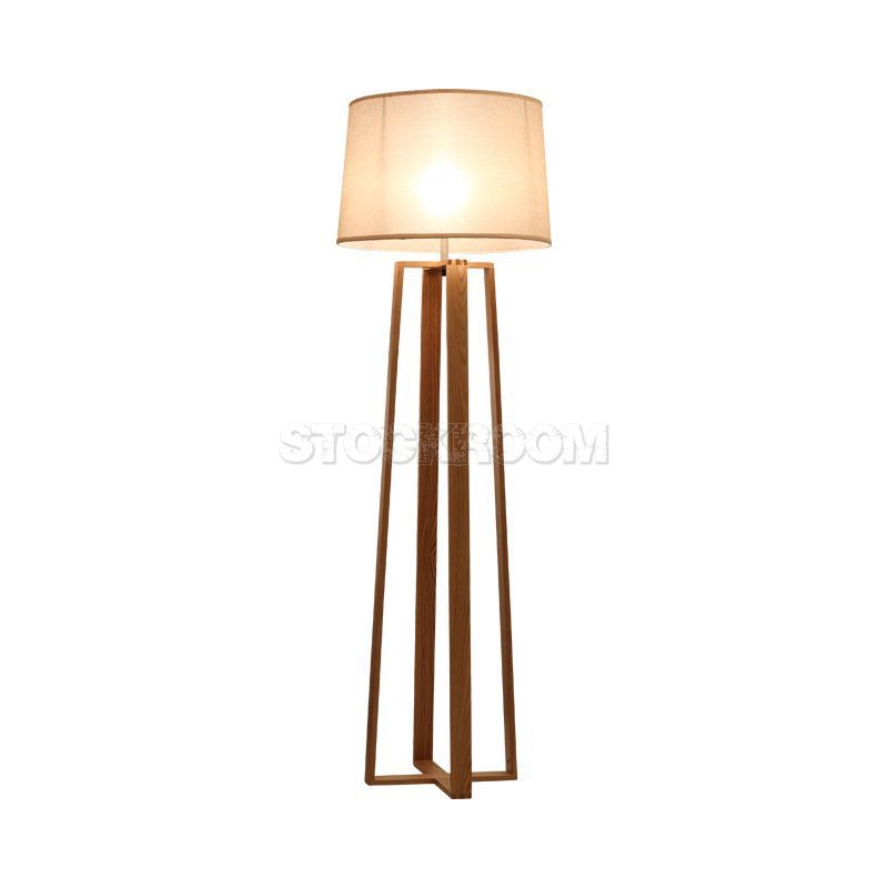 Zosia Style Wooden Base Floor Lamp