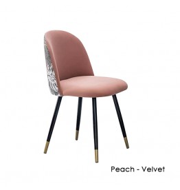 Dahlia II Style Velvet Upholstered Dining Chair