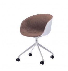 Frasier Style Half-Upholstered Office Chair
