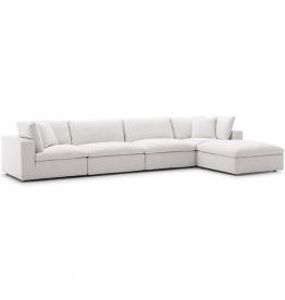 Valeria Fabric Feather Down Sofa - L Shape / Sectional Sofa