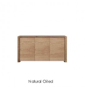 Savanna Solid Oak Wood Sideboard with 3 doors