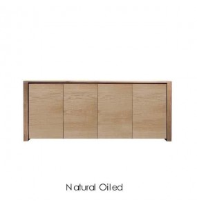 Savanna Solid Oak Wood Sideboard with 4 doors