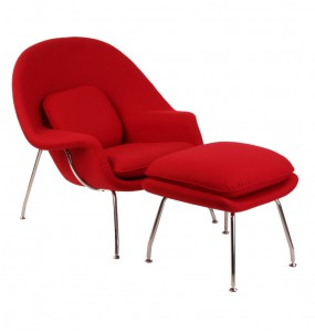 Saarinen Style Womb Chair And Footstool