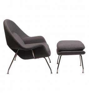 Saarinen Style Womb Chair And Footstool