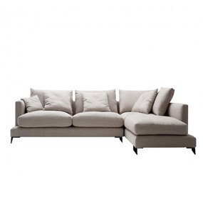 Carlo Fabric Feather Down L Shape / Sectional Sofa