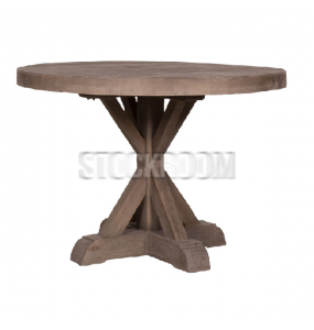 Jarvis Solid Elm Wood Round Dining Table