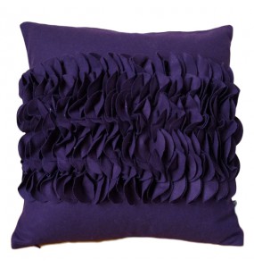 3D Petal Decorative Cushion - Purple