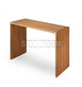 Clemma Solid Oak Wood High Console Table / Bar Table