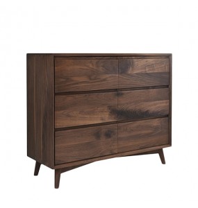 Chanda 6 drawers solid oak wood sideboard