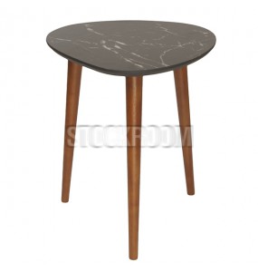 Jeremy Marble Print Triangle Side Table