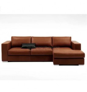 Valeria Leather Feather Down Sofa - L Shape / Sectional Sofa