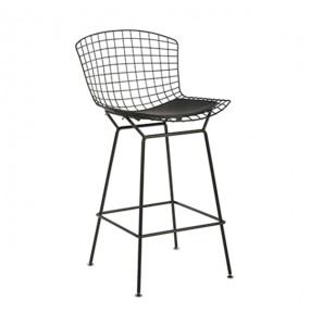 Bertoia Style Wire Bar Stool with Pad