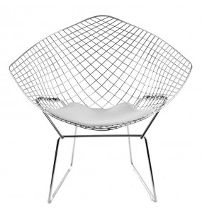 Bertoia Style Diamond Lounge Chair