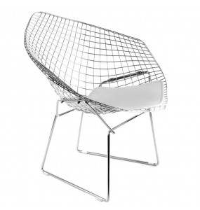 Bertoia Style Diamond Lounge Chair