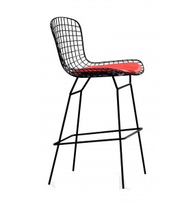 Bertoia Style Wire Bar Stool with Pad