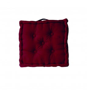 Buttoned Square Fabric Seat Cushion