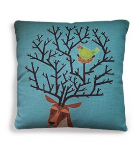 Deer Banches Decorative Cushion