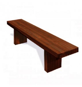 Capa Solid Elm Wood Bench