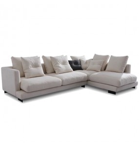 Carlo Fabric Feather Down L Shape / Sectional Sofa