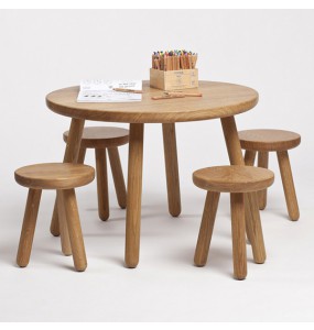 Chara Solid Oak Wood Table