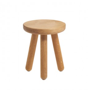 Chario Solid Oak Wood Kids Stool