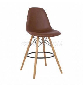 Charles Eames DSW Style Bar Stool - Leather Version