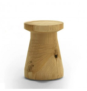 Chess Solid Elm Wood Stool / Side Table
