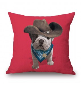 Cowboy Bulldog Cushion