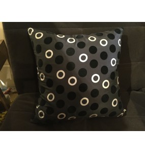 Black and White Dot Decorative Cushion