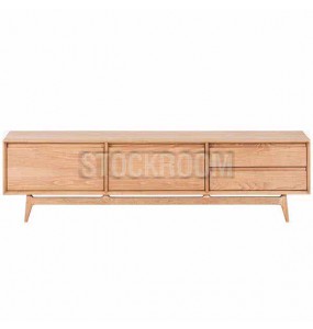 Kristen Solid Oak Wood TV Cabinet - Large