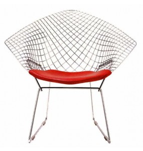 Bertoia Style Diamond Lounge Chair