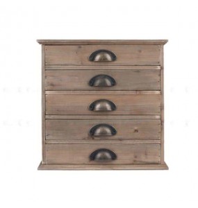 Bruno Solid Fir Wood Mini Chest of 5 Drawers