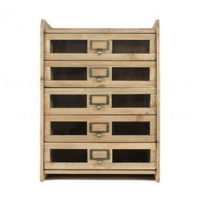 Edmund Solid Fir Wood Mini Chest of 5 Drawers
