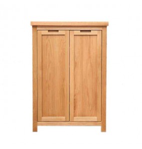 Snyder Solid Oak Wood Shoe Cabinet and Storage Unit