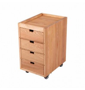 Questo Solid Wood Movable Filing Cabinet and Pedestal