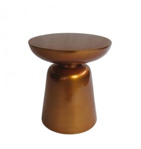 Carlton Contemporary Side Table - Metallic Copper