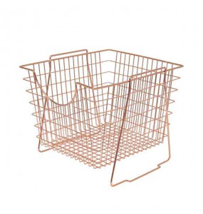 Linea Copper Plated Stackable Metal Basket