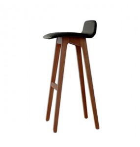 Bentwood Leather Bar Stool