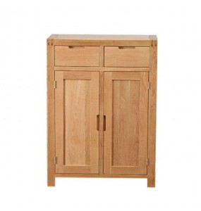 Snelson Solid Oak Wood Shoe Cabinet and Storage Unit