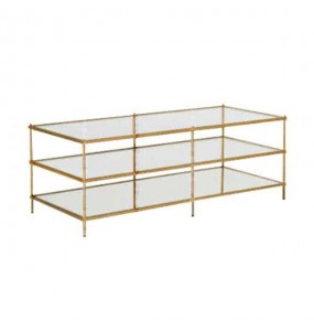 Celestine Brass Glass Coffee Table